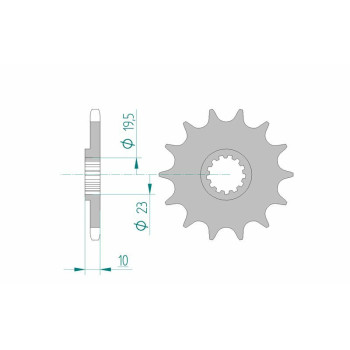 Pignon AFAM acier standard 22303 - 520