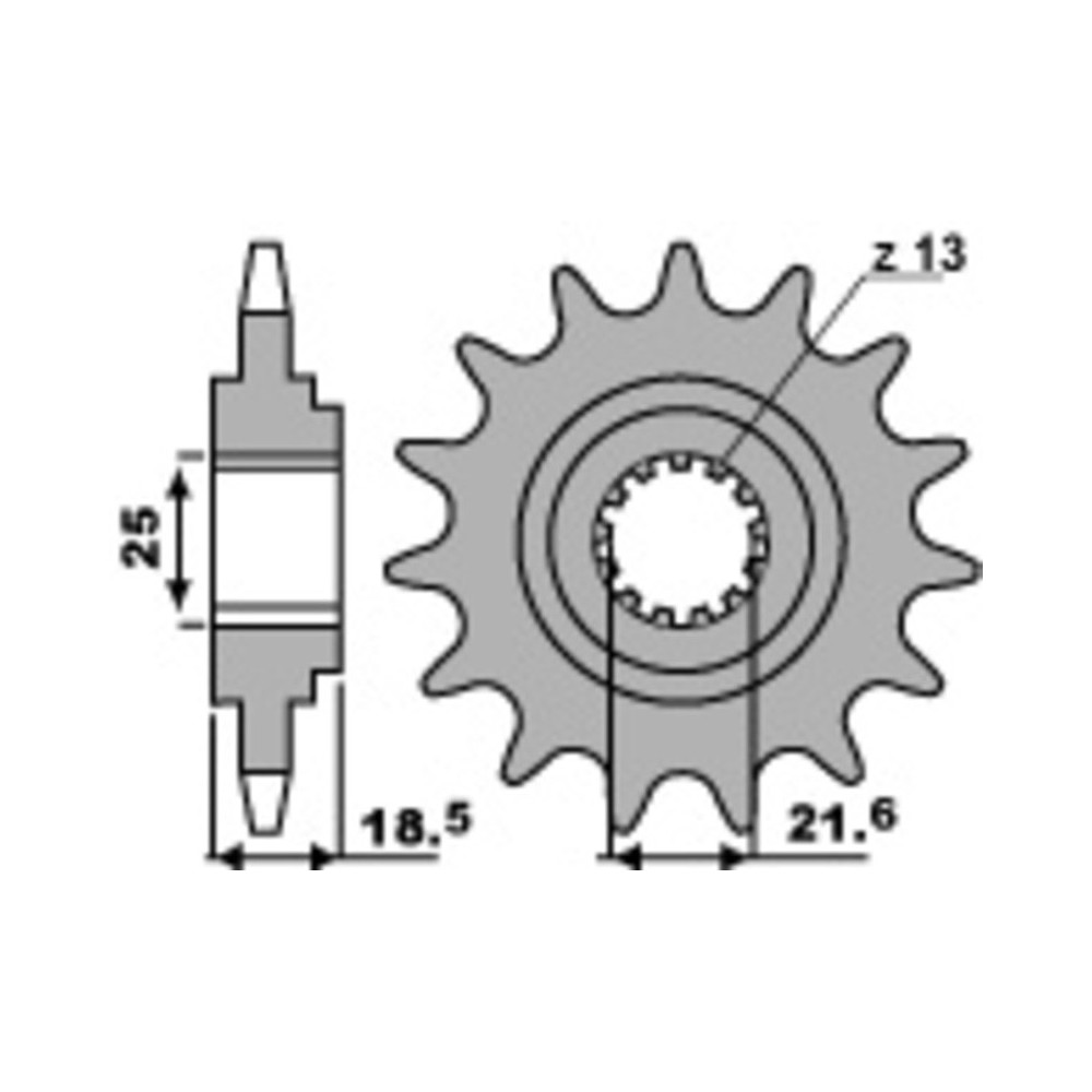Pignon PBR acier standard 2119 - 520