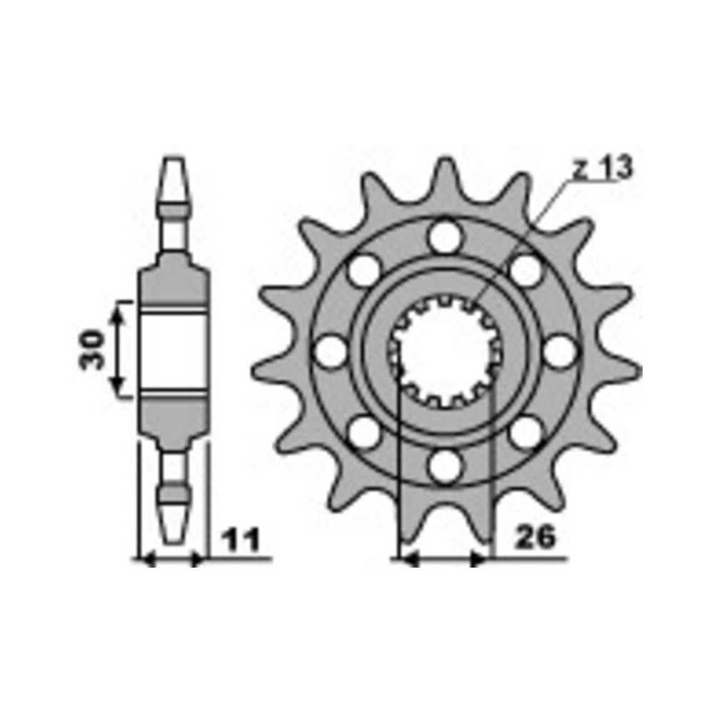 Pignon PBR acier standard 579M - 520