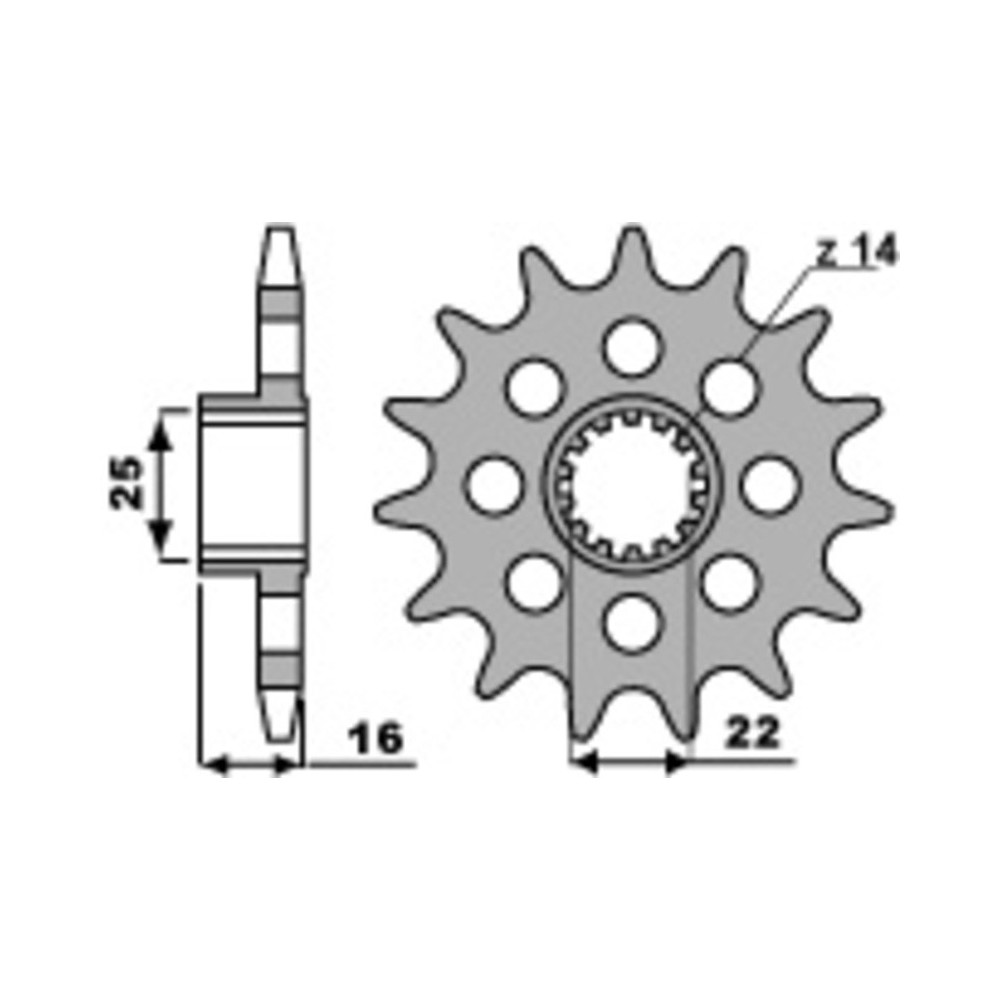 Pignon PBR acier standard 2171 - 520