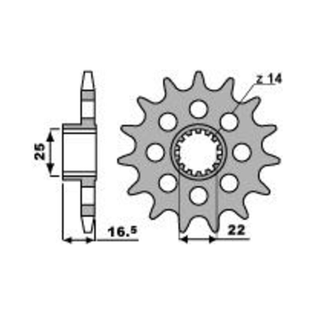 Pignon PBR acier standard 2171 - 520