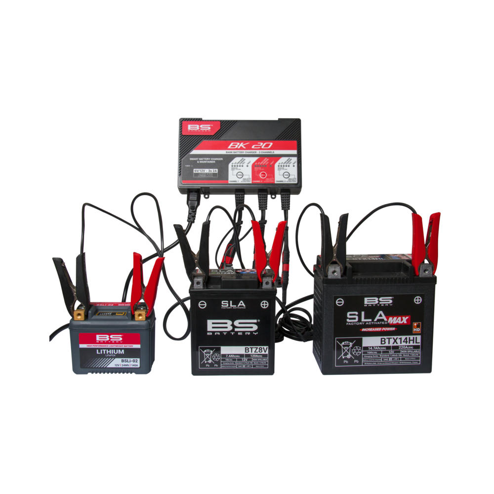 BS BATTERY BK20 6V/12V 3x2A smart battery charger