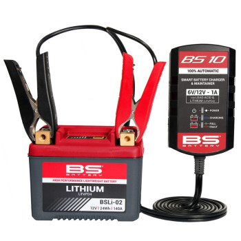 BS BATTERY BS10 Smart Battery Charger - 6V/12V 1A