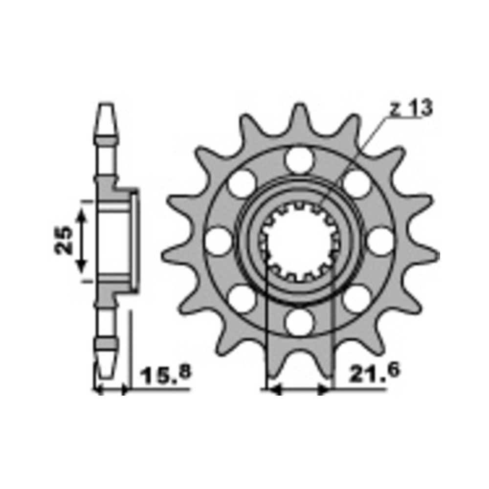 Pignon PBR acier standard 2093M - 520