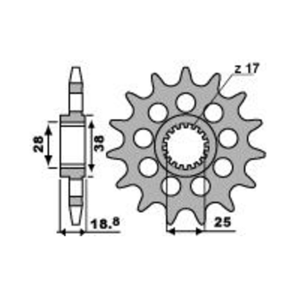 Pignon PBR acier standard 2194 - 520