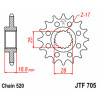 Pignon JT SPROCKETS acier standard 705 - 520