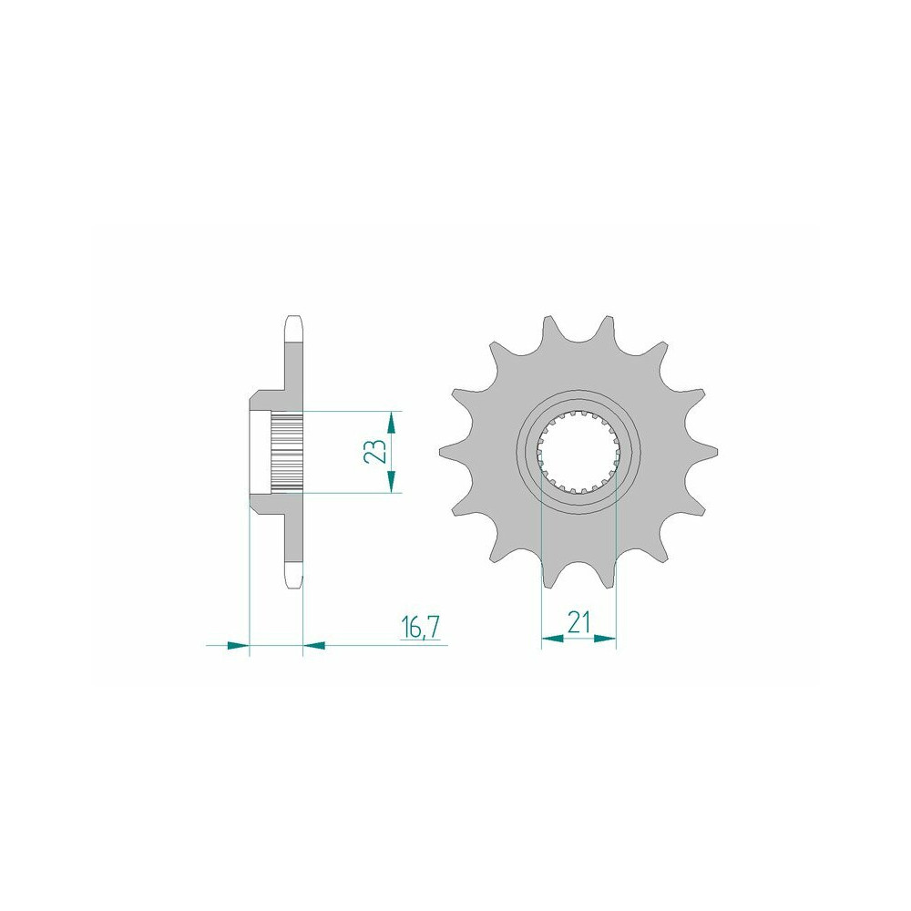 Pignon AFAM acier standard 21506 - 520