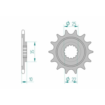 Pignon AFAM acier standard 94604 - 520