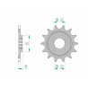 Pignon AFAM acier standard 94604 - 520